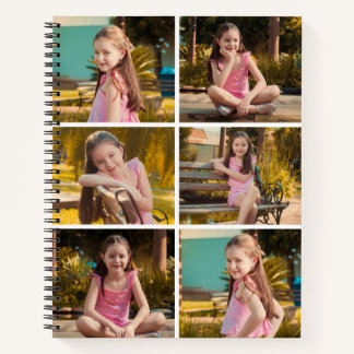Custom 6 Photo Collage Spiral Notebook ノートブック