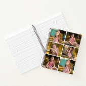 Custom 6 Photo Collage Spiral Notebook ノートブック (内部)