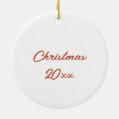 Custom 6 Stocking Names / Year Christmas Ornament セラミックオーナメント (裏面)