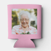 Custom 70th Birthday Pink Gold With Photo 缶クーラー (裏面)