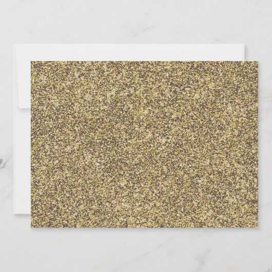 Custom 70th Photo Black and Gold Sequins 招待状 (裏面)