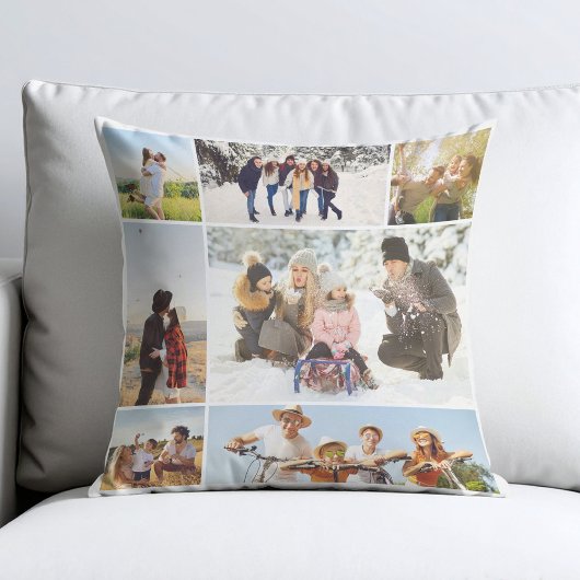 Custom 7 Photo Collage クッション