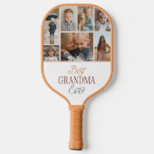 Custom 7 Photo Collage Best Grandma Ever ピックルボールラケット (裏面)