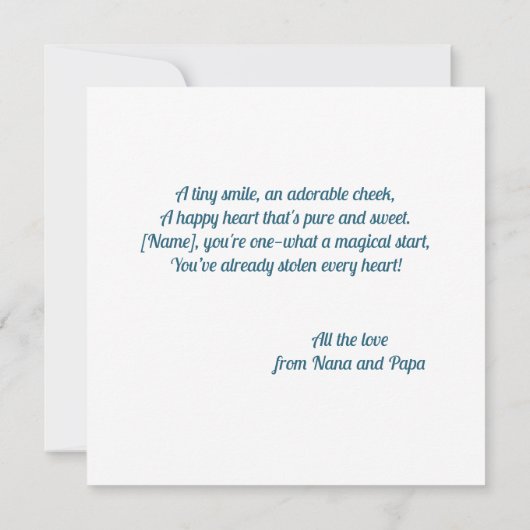 Custom 7th Birthday Elephant Sweet Your Photo Card カード (裏面)