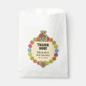 Custom 80th Birthday Retro 60s Music Theme フェイバーバッグ (正面)