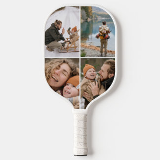 Custom 8 Family Photo Collage Pickleball Paddle ピックルボールラケット