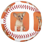 Custom 8 Photo Collage of Your Pet Dog Picture on ソフトボール (正面左)
