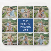 Custom 8 Photo Collage - Personalized Dad Gift マウスパッド (正面)
