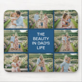 Custom 8 Photo Collage - Personalized Dad Gift マウスパッド (正面)