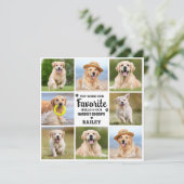 Custom 8 Photo Collage Pet Dog Loss Remembrance サンキューカード (スタンド正面)