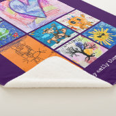 Custom 8 Photo Kids' Art Keepsake シェルパブランケット (3/4)