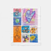 Custom 8 Photo Kids' Art Keepsake フリースブランケット (正面)