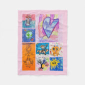 Custom 8 Photo Kids' Art Keepsake フリースブランケット (正面)