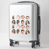 Custom 8 Photos Faces Waterproof Vinyl Stickers シール (スーツケース)
