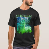 Custom 90s Bootleg Rap Tee with Your Pet Photo  Tシャツ (正面)