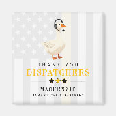 Custom 911 Dispatcher Goose With Headset Thank You マグネット (正面)