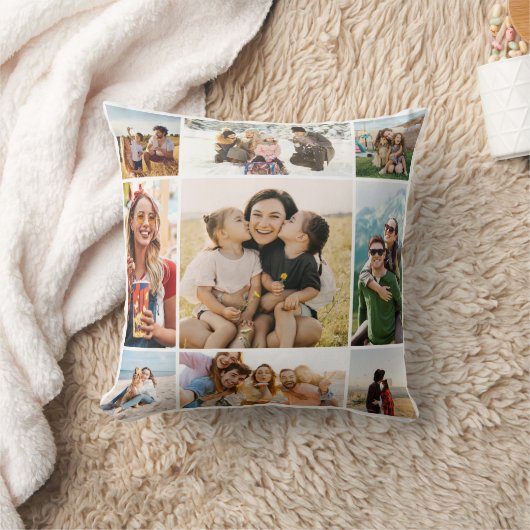 Custom 9 Photo Collage クッション (ブランケット)