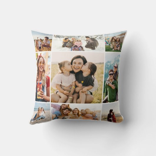 Custom 9 Photo Collage クッション (裏面)