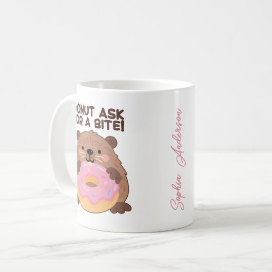 Custom A fun play on words Castor & Dona コーヒーマグカップ (正面左)