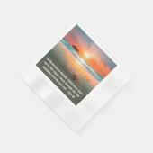 Custom AA Prayer Napkin | Sunrise Beach Symbol 縁ありカクテルナプキン (角)