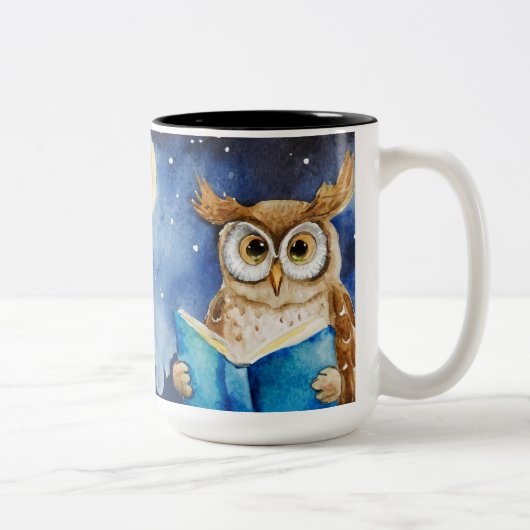 Custom AA Prayer | Sober Owl Big Book ツートーンマグカップ (右)