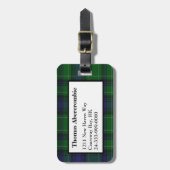 Custom Abercrombie Tartan Plaid Luggage Tag ラゲッジタグ (正面縦)