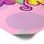 Custom  Abstract Kaleidoscope Flower Pattern ポスター (角)