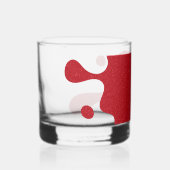 Custom Abstract Tomato Red Splash Rocks Glass ウイスキーグラス (正面)