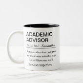 Custom Academic Advisor Definition ツートーンマグカップ (左)