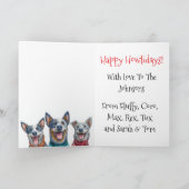 Custom ACD Heeler Christmas Ugly Sweater Holiday  カード (内部)