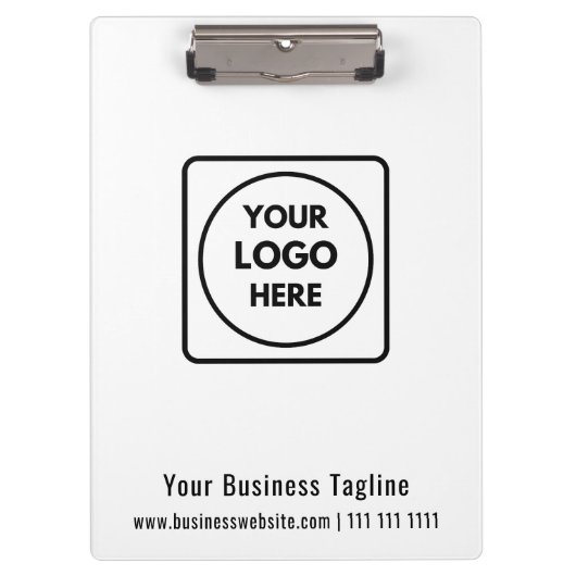 Custom Acrylic Company Logo QR clipboard クリップボード (正面)