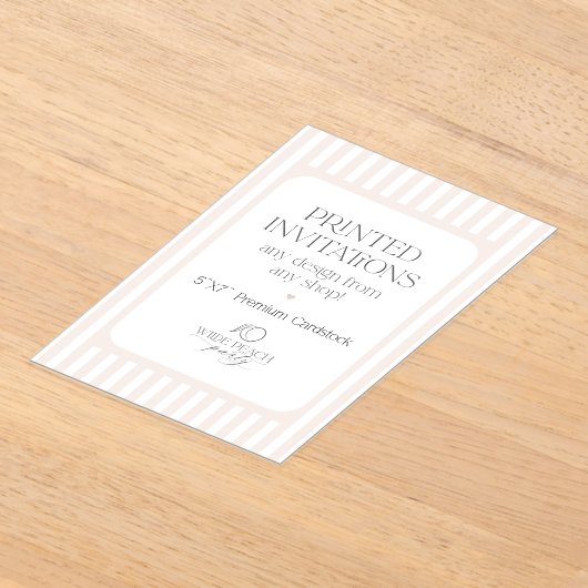 Custom Acrylic Invitations - Wilde Peach Party アクリル招待状 (レイダウン)