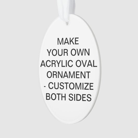 Custom Acrylic OVAL Christmas Tree Ornament オーナメント (正面)