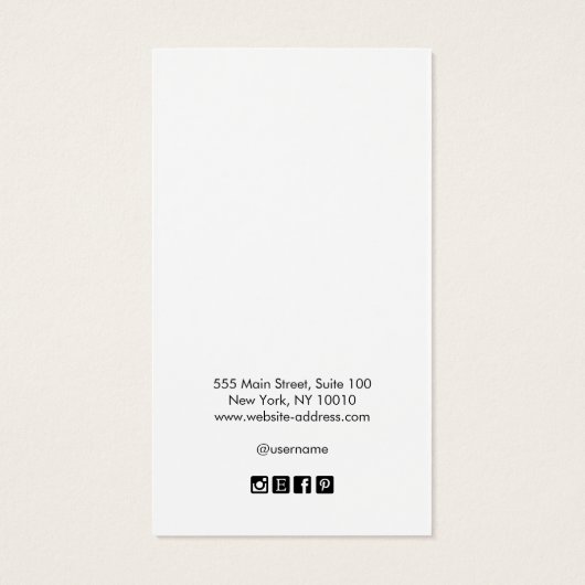 Custom Add Logo Black Border Earring Display Card (裏面)