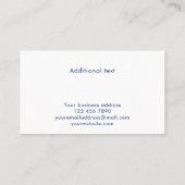 Custom Add Logo Blue Gradient Modern Professional 名刺 (裏面)