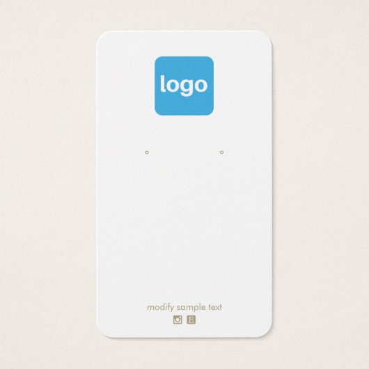 Custom  Add Logo Earring Display Card (正面)