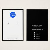 Custom Add Logo White Earring Jewelry Display (正面&裏面)