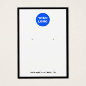 Custom Add Logo White Earring Jewelry Display (正面)