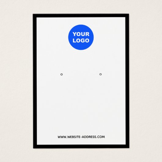 Custom Add Logo White Earring Jewelry Display (正面)