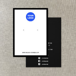 Custom Add Logo White Earring Jewelry Display