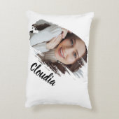 Custom Add Photo And Text アクセントクッション (裏面(縦))