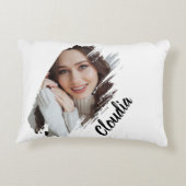 Custom Add Photo And Text アクセントクッション (裏面)