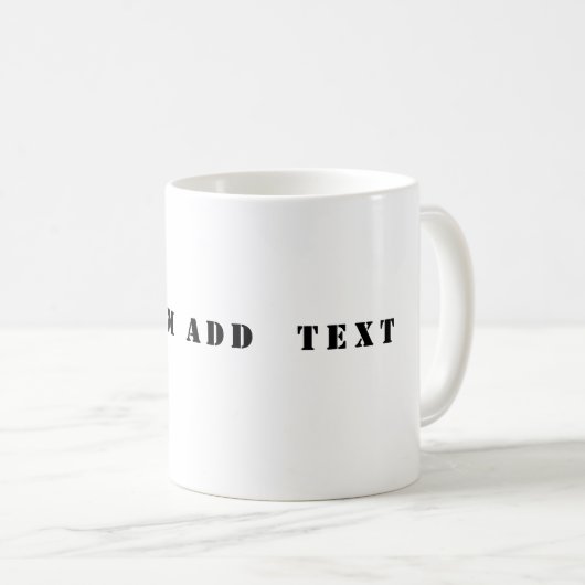Custom Add Text Coffee Mug コーヒーマグカップ (正面右)