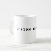 Custom Add Text Coffee Mug コーヒーマグカップ (正面左)