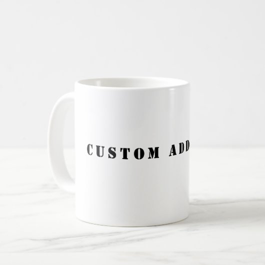 Custom Add Text Coffee Mug コーヒーマグカップ (正面左)