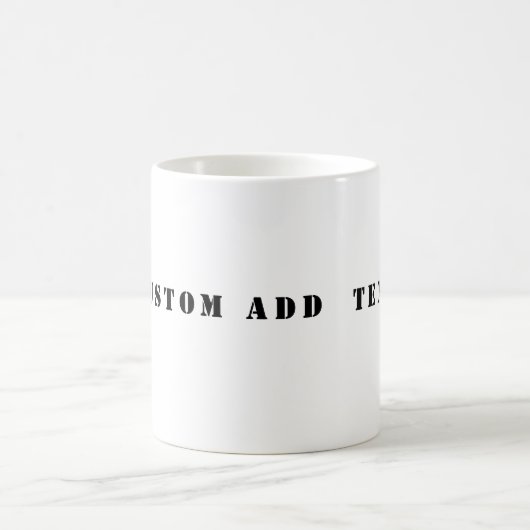 Custom Add Text Coffee Mug コーヒーマグカップ (中央)