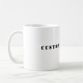 Custom Add Text Coffee Mug コーヒーマグカップ (左)
