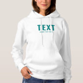 Custom Add Text or Name Template Womens Modern パーカ (正面)