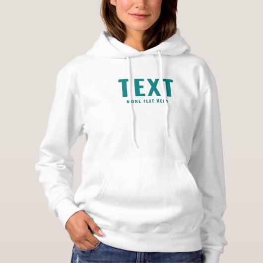 Custom Add Text or Name Template Womens Modern パーカ (正面)