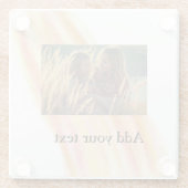 custom add your photo christmas personalized water ガラスコースター (裏面)